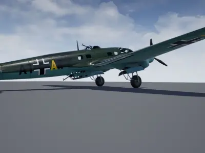 Heinkel 111 Low-poly 3D model