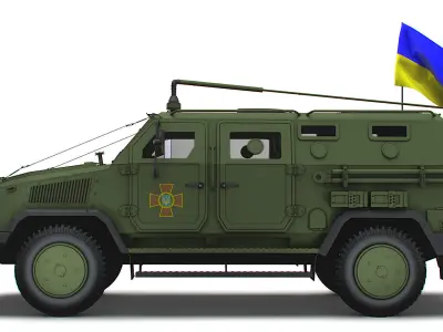 Kozak 2M1 Command Vehicle 2022 3D model