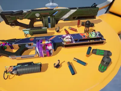 Damnflash Futuristic Low-poly 3D model