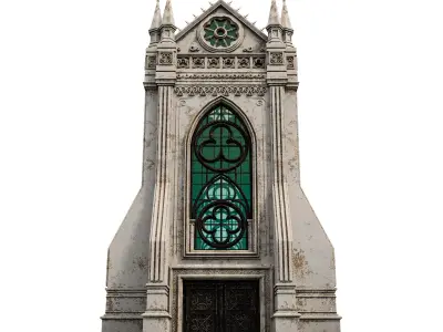 GOTHIC CASTLE BUILDING 9 Low-poly 3D model