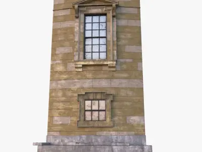 Brick Wall 0001 Modular Low-poly 3D model