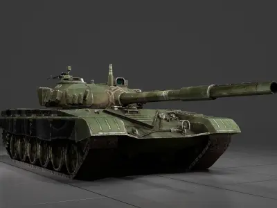 M-84-lowpoly-tank tank Low-poly 3D model