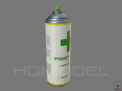 First Aid Spray Health PBR Low-poly 3D model