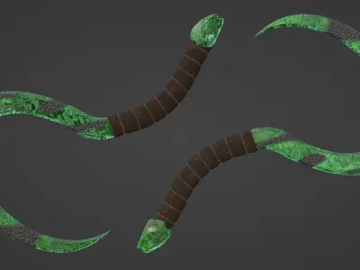 Cronus SIckle - Green 3D model