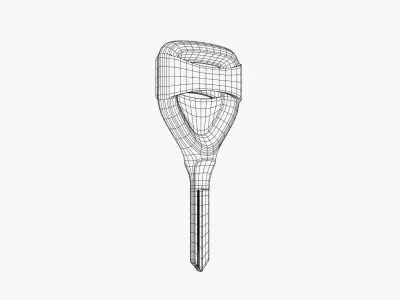 Automotive Ignition Key 3D model