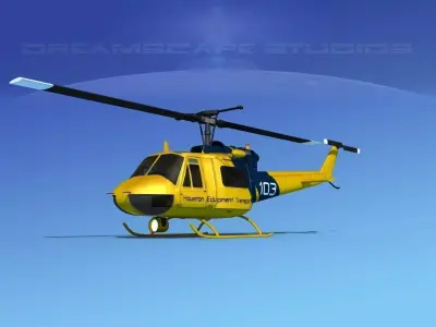 Bell 204 Houston Transport 3D model