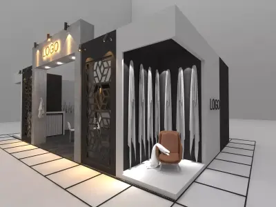 modern-wooden-towel-stand-with-anthracite-detail Free low-poly 3D model