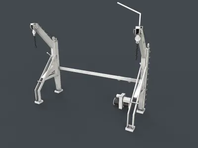 Ship Deck Davit Low-poly 3D model