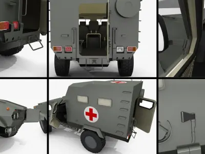 Ambulance vehicle collection 3D model