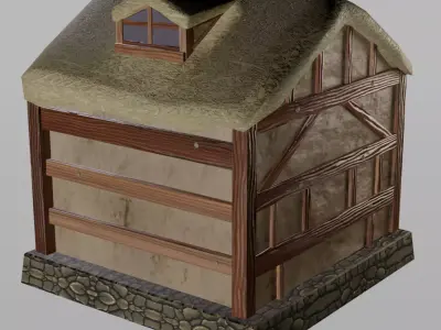 Farm Building Medium Poly 3D model
