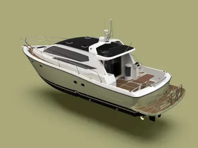 36 Foot Motor Boat 3D model