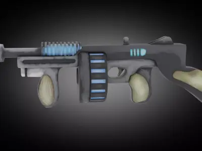 Vanishing rifle Low-poly 3D model