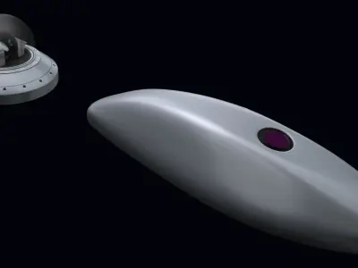 J-MUSIC futuristic device with light 3D model