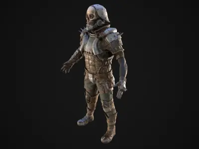 Skull armor 1 Low-poly 3D model