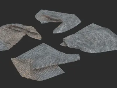 Plastic Bubble Wraps Low-poly 3D model