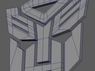 Autobot logo Low-poly 3D model