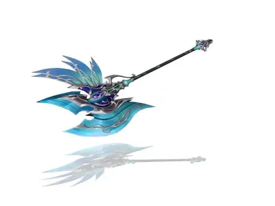 Elven Axe Low-poly 3D model