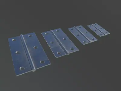 steel hinge 3D model