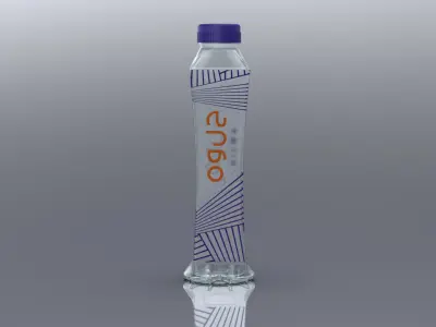 Bottle design for prototyping logo design 3D model