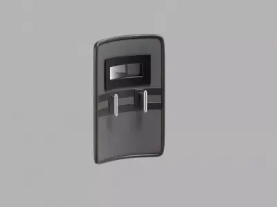 Police Riot Shield Low-poly 3D model purchase