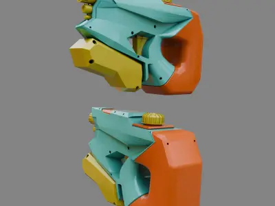 Water Gun one hand 10 Low-poly 3D model