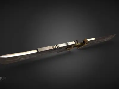 Thanos Infinity Sword Avengers Endgame Movie Version Low-poly 3D model