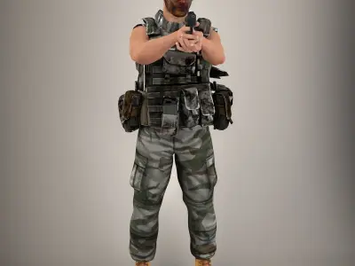 Ultimate Rigged Soldier 3D model