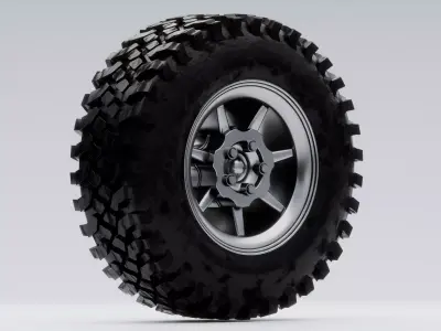 Car Tire Detailed 3D Model Truck Tire  3D model