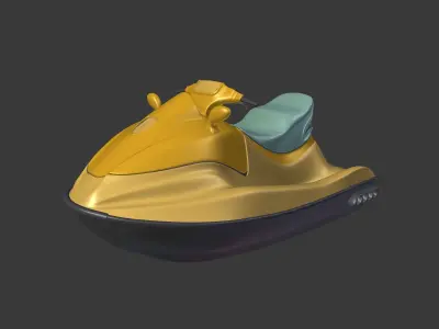 Cartoon Jet Ski Low-poly 3D model