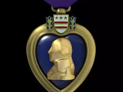 Purple Heart Medal 3D model