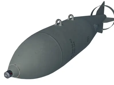 FAB500-M62 Soviet Russian Aircraft Bomb Game Ready PBR Low-poly 3D model