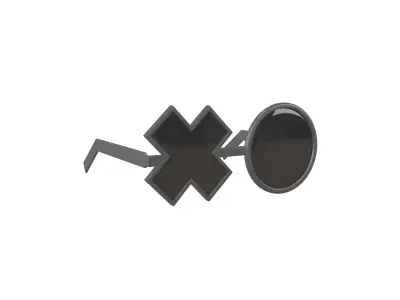 Cross And Circle Glasses v1 002 Low-poly 3D model