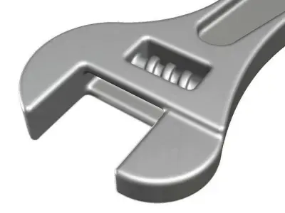 Fabulous Steel Wrench Low-poly 3D model