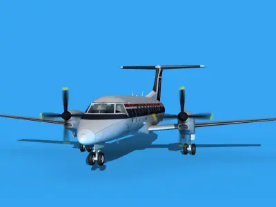 Embraer EMB120 Sky West 3D model