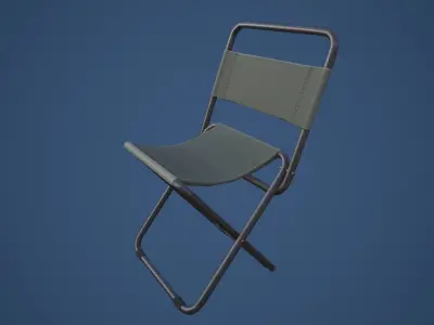 Stylized Fishing Chair Low-poly 3D model