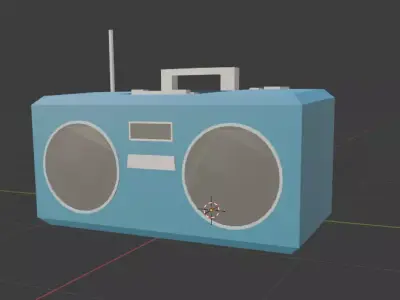 Lowpoly Radio boombox Free low-poly 3D model