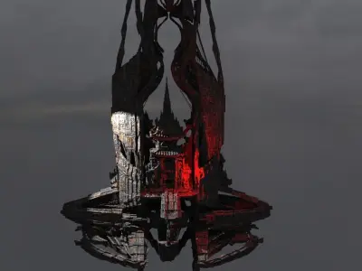 Secret Demon Shogun temple 3D model