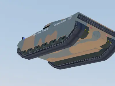 Bernardini Prototypes MB-3 Tamoyo III Low-poly 3D model