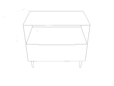 Wood Nightstands  Free low-poly 3D model