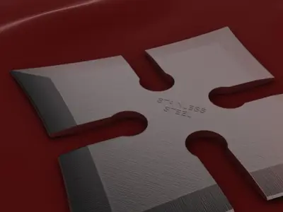 4 Point Shuriken Wide Edge 3D model