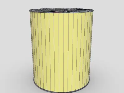 Tin Can 3 Low-poly 3D model