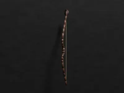 Low Poly Bow 3D Model Game Ready PBR Textured Low-poly 3D model