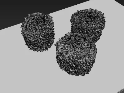 Hosomaki Tempura fish sushi 3D model