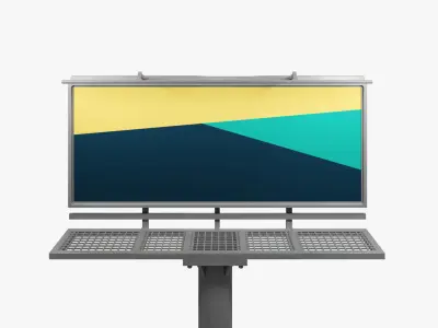 Billboard on pole 3D model