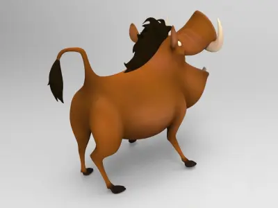 Pumba warthog from lion king 3D model