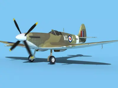 Supermarine Spitfire MkXII V05 3D model