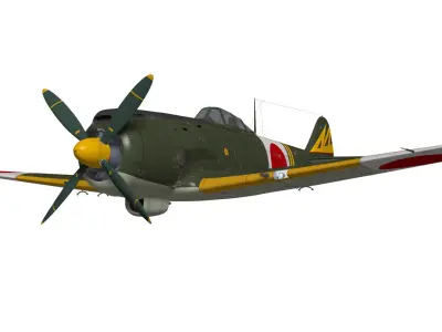 Nakajima Ki-84 Hayate 3D model