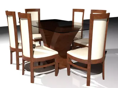 DINING TABLE 3D model 30