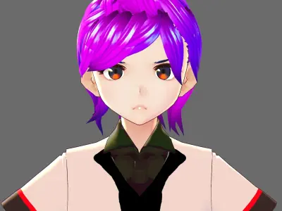 MILITARYGIRL ASUNA Low-poly 3D model