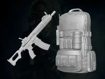 Commando Kit 3D printable file for Action Figures 3D print model